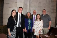 Judge Laurie Yardley (center) and husband, Owen (center back) and family celebrate swearing-in of son, Michael (center left), during April 18 ceremony in the State Capitol.